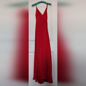 100% Silk Gown (Red)